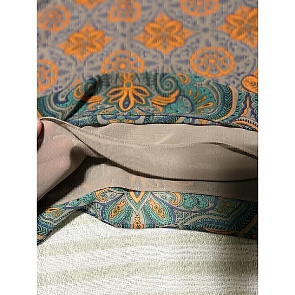 Cabi Tan Brown Orange Green Mandala Tank Top Flowy Size Small adjustable straps - Picture 4 of 12